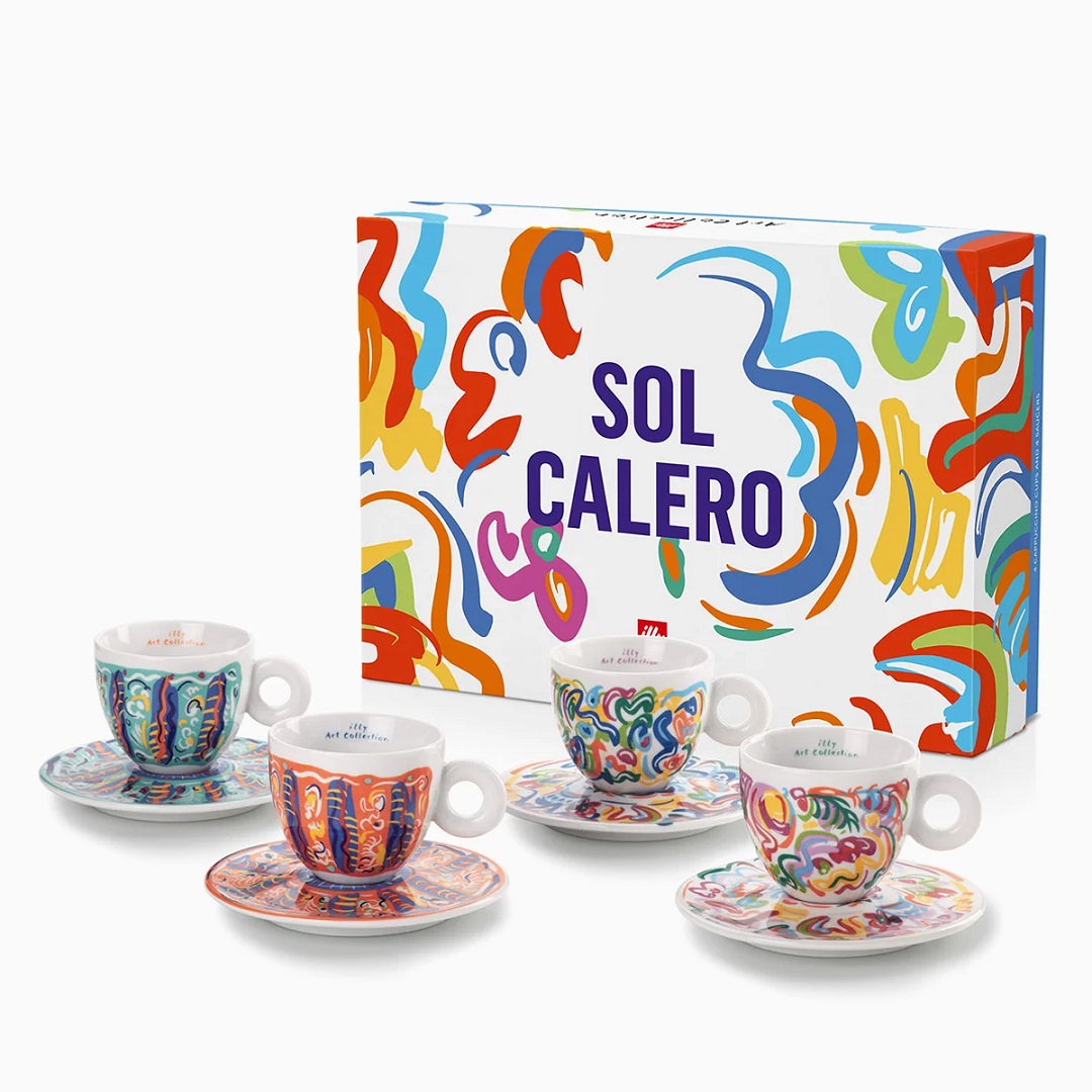 illy Sol Calero kolekcia cappuccino šálok 4 ks 