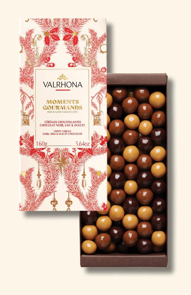 Valrhona Croustibilles vianočná kolekcia 160g
