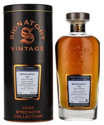 Signatory Vintage Bruichladdich 29YO Cask Strength 1990 58,8% 0,7l GB