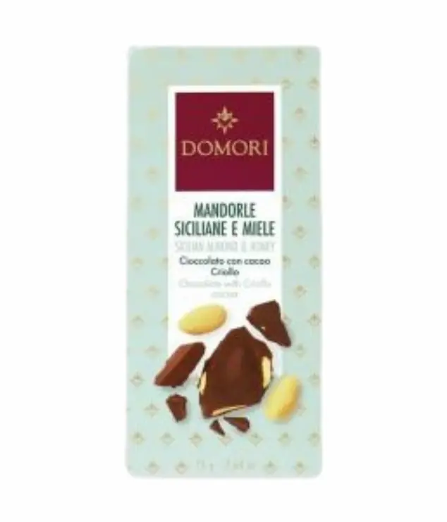 Domori Anthology mliečna čokoláda s kakaom Criollo a s medom a mandľami 75g