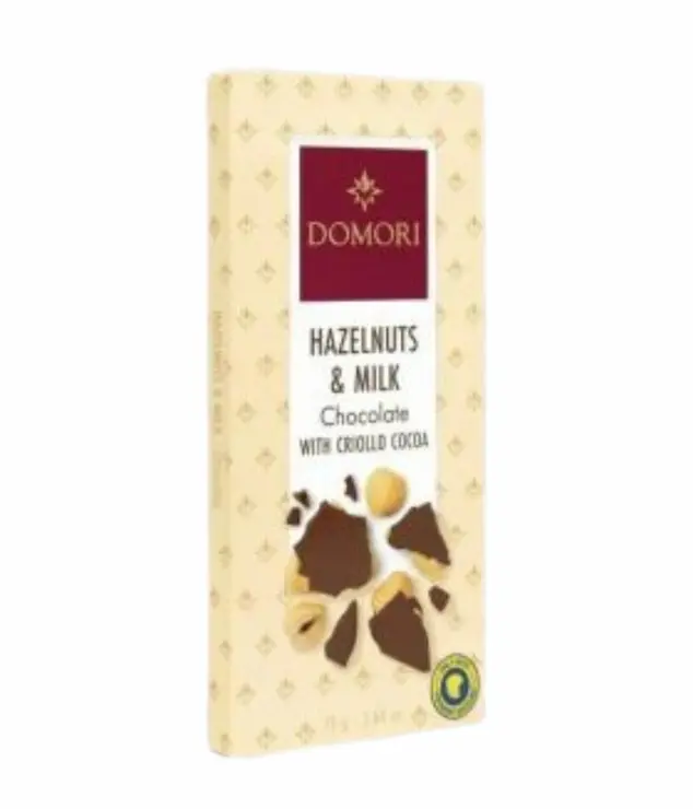 Domori Anthology čokoláda Gianduja s kakaom Criollo a s karamelizovanými lieskovými orechmi z Piemontu 75 g