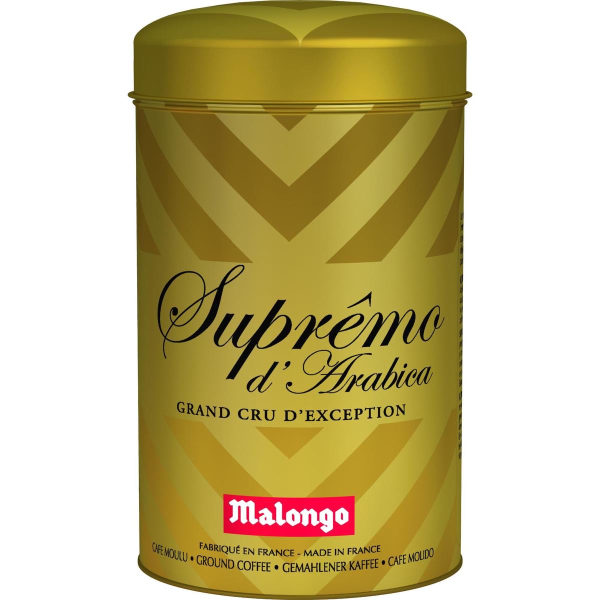 Malongo Suprêmo d'Arabica mletá káva 250g